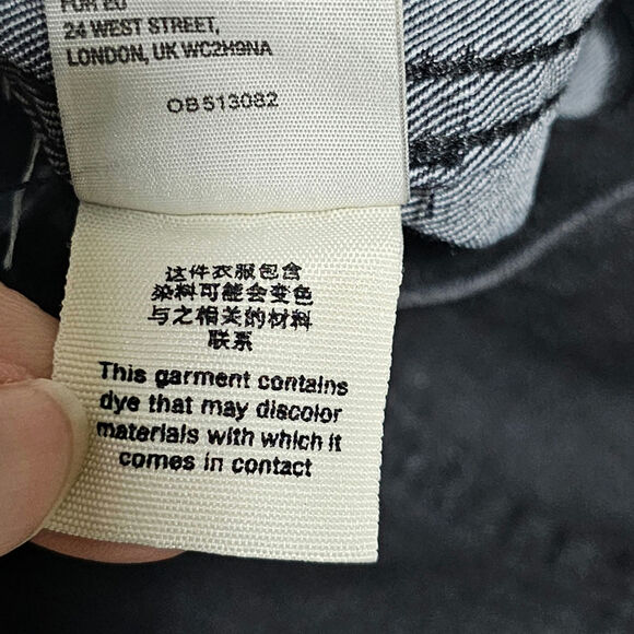 Free People Black Denim Stretch Mini Skirt Women's Size 4 Preppy Minimalist - Picture 7 of 7